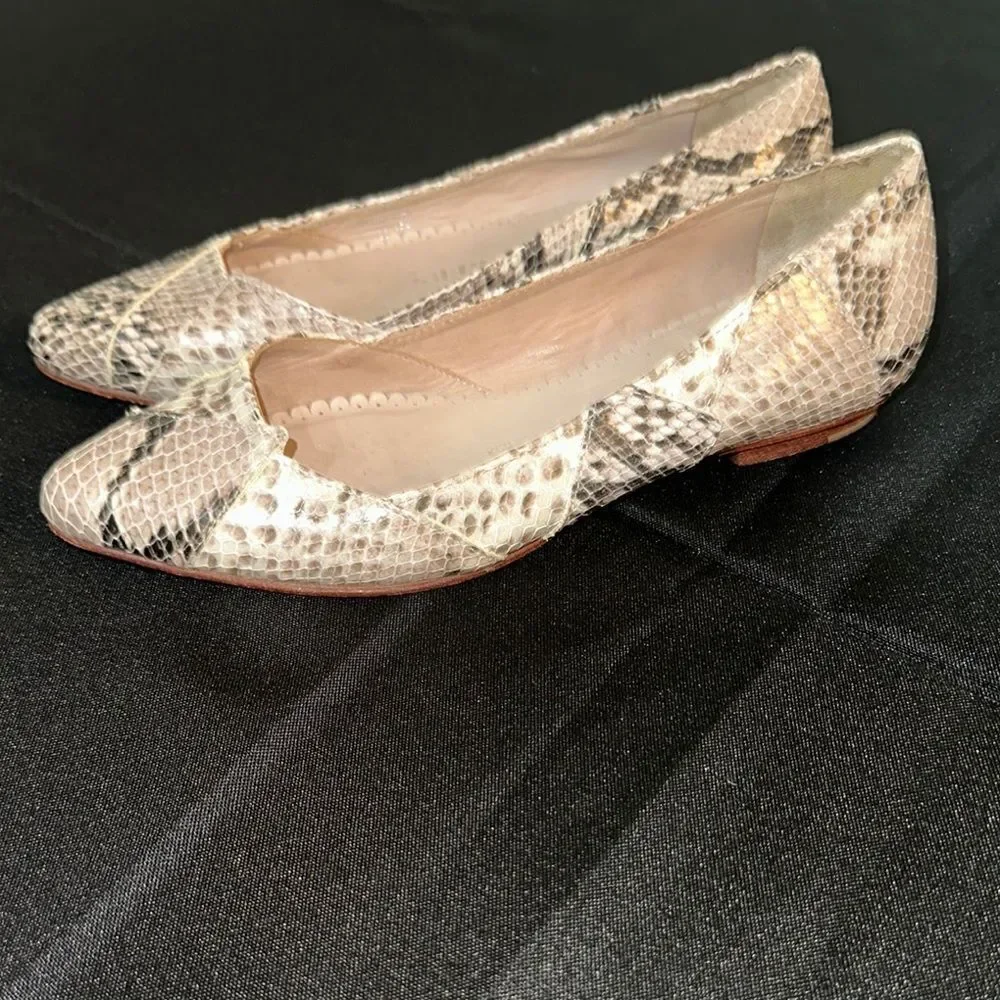 Jack Rogers Snakeskin Patterned Flats Size 5